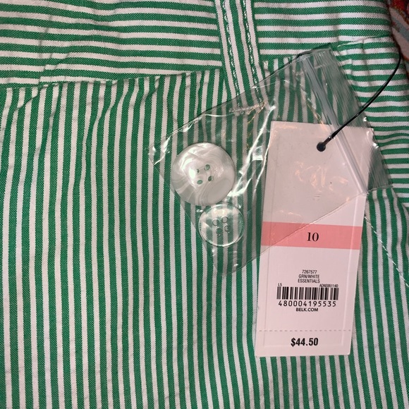Crown & Ivy Green Pinstripe Shorts - Picture 3 of 3